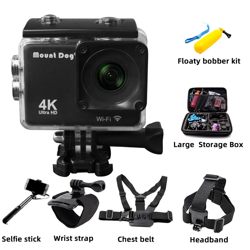 Diving 1 2," Go Ultra Pro HD 4K Спортивная экшн видеокамера DVR рекордер Wifi Пульт дистанционного управления Водонепроницаемая селфи палка Gopro аксессуары - Цвет: Diving 1
