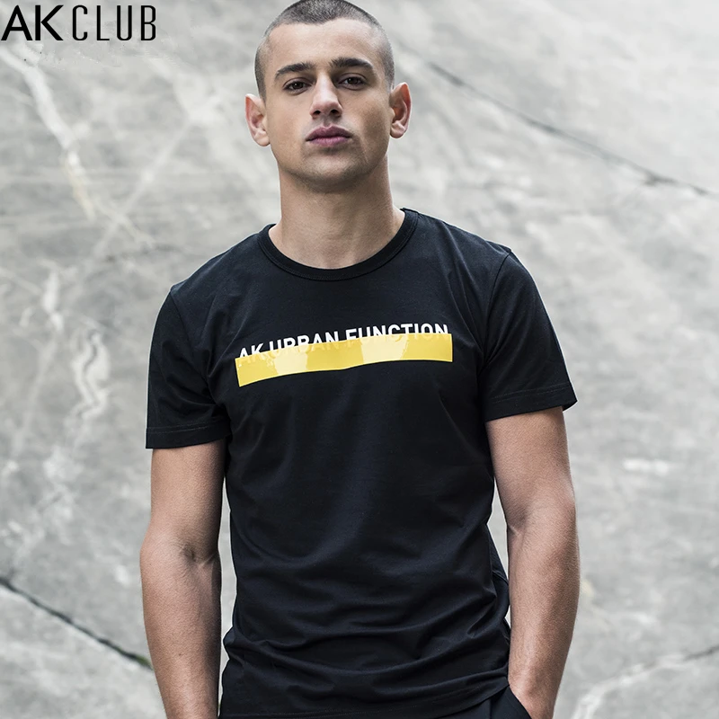 АК Клуб футболка силикагель Письмо печати Футболка короткий рукав экипажа