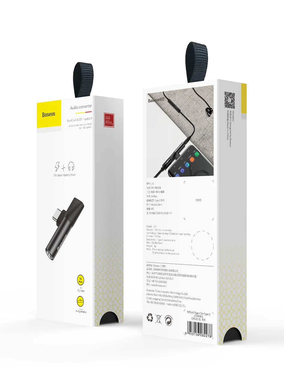 Baseus USB C до 3,5 мм, AUX, разъем аудио адаптер для наушников type-C OTG кабель для зарядки с адаптером аудио сплиттер для huawei Xiaomi OnePlus