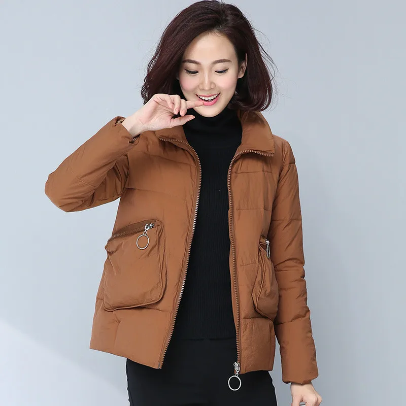 Женская короткая парка с ватной подкладкой KMETRAM черная тонкая зеленым хлопковым