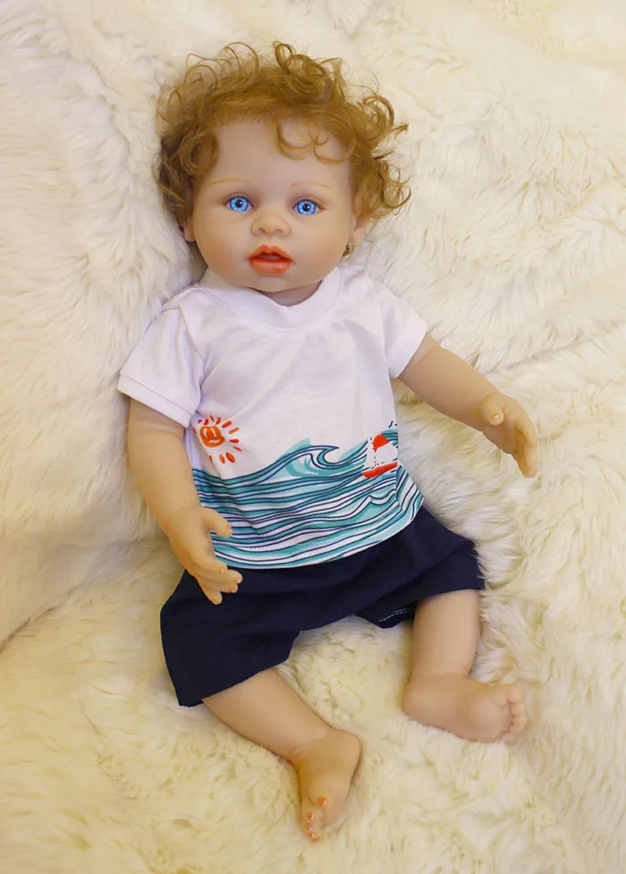 

18''/45cm Soft Full Body Silicone Reborns Lifelike Reborn Babies boy dolls Fashion Dolls For Girls Gift Toys bebe dolls bonecas