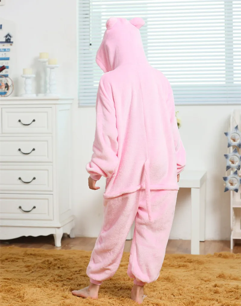 Детские фланелевые пижамы кигуруми с розовой Свинкой детские комбинезоны