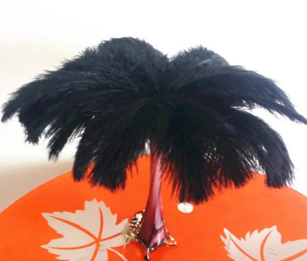 Распродажа высокое качество 50 шт./лот черное страусиное перо 12-14 &quot/30-35 см DIY