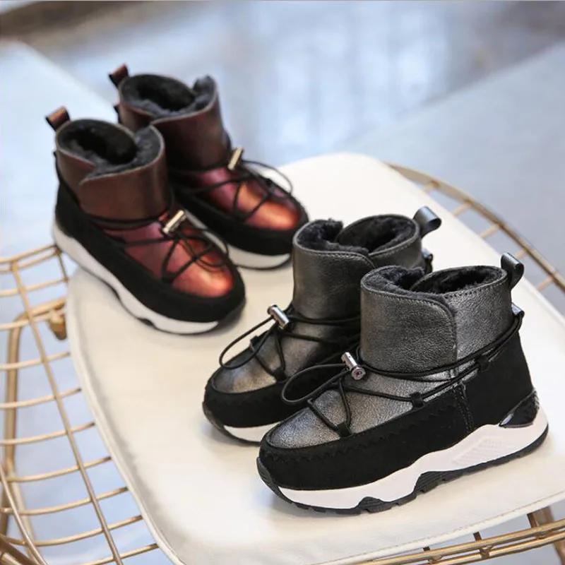 Children sneakers boys children's shoes winter new lace girls warm suede boots | Детская одежда и обувь