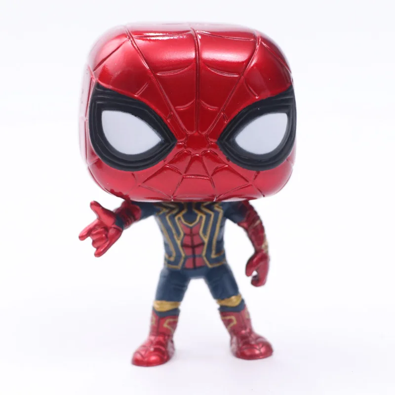 Without box FUNKO POP Marvel Мстители 3-Infinite War Человек-паук Грут Железный человек-рейтеон фигурка Коллекционная модель игрушки для подарка - Цвет: Without box