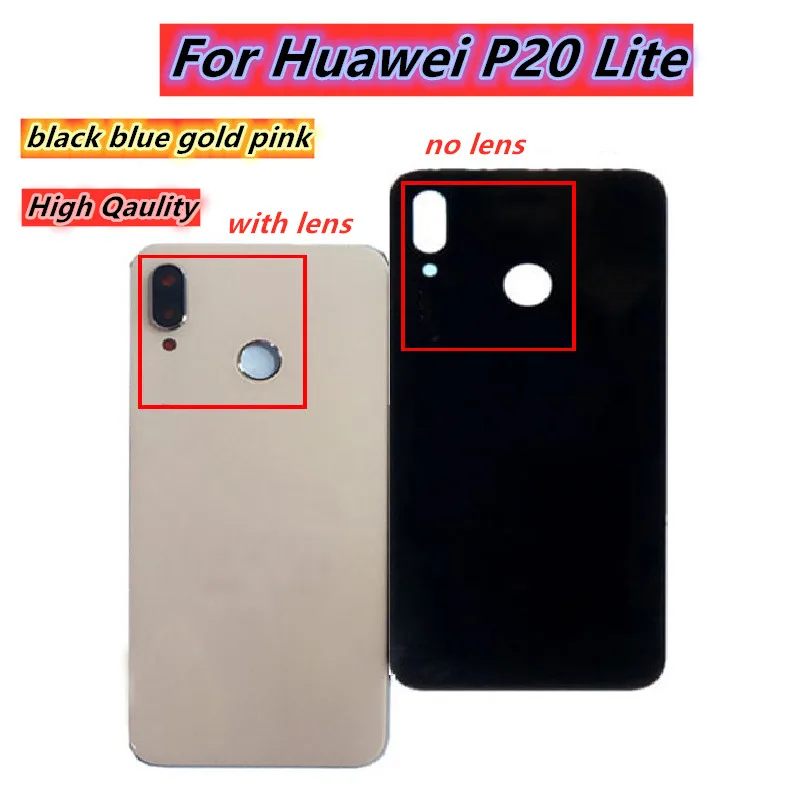 Задняя стеклянная крышка корпуса для Huawei P20 Lite аккумулятора задняя панель с