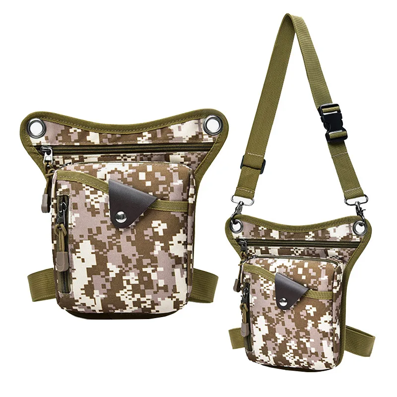 Camouflage C Leg Bag Fashion Nylon Men Legsbag New Unisex TacticalLeg Fanny Pack Casual Boys Waist Bags Multi-function Crossbody Shoulder Bags Male - Цвет: Camouflage C Leg Bag