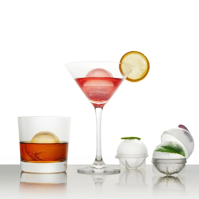 

4Pcs/Lot Eco-Friendly Ice Cream Chocolate Big Sphere Ice Ball Tray Tool Large Ice Cube Maker Silicone Mold for Cocktail Whiskey
