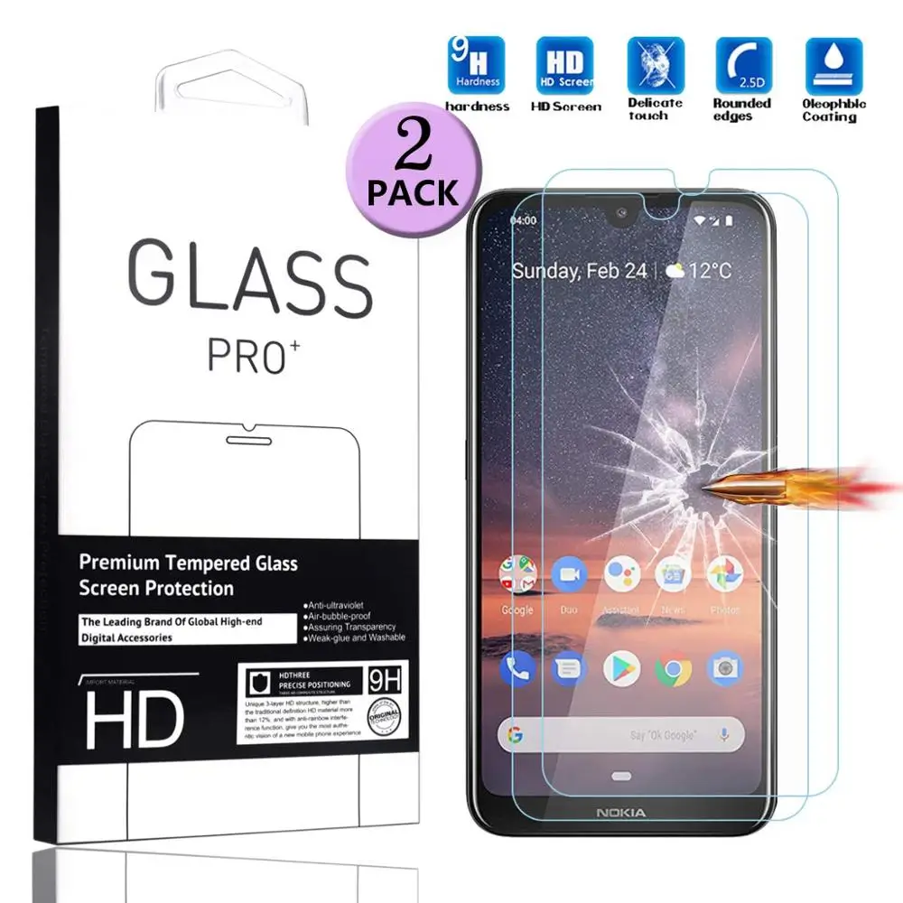 Для Nokia 4 2 3 5 71 &quotновая твердость 9H 2.5D ультратонкая закаленная Защитная