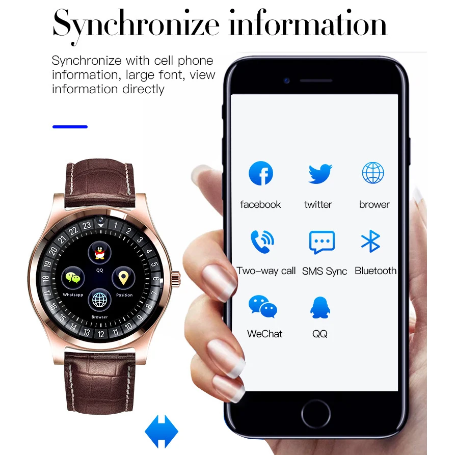 Смарт часы CHENXI Q912 Bluetooth камера Facebook Whatsapp Twitter синхронизация SMS|Мужские электронные