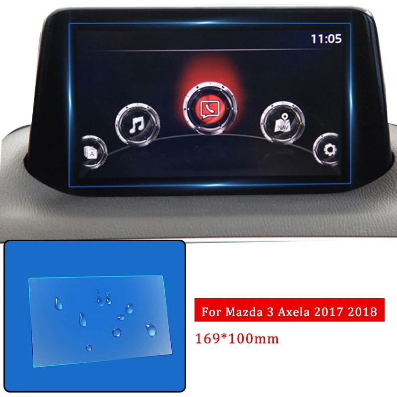 1pcs Натуральная pcmos автомобиль Дисплей закаленное Стекло Экран протектор подходят для Mazda 3 Axela- наклейки для автомобиля Accessories16.9* 10 см - Название цвета: 1pcs