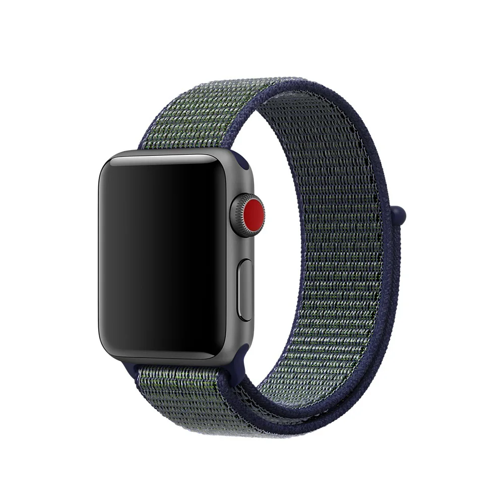 Спортивные петли для наручных часов Apple Watch, версии 44/42/40/38 мм 5/4/3/2/1 нейлоновый ремешок для наручных часов браслет ремешок с крючками и петлями застежка - Цвет ремешка: Midnight Fog