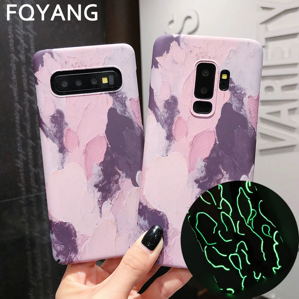 FQYANG светящийся чехол для Samsung S10lite S10e S10 plus S10plus note9 note 8 S8 S9 S8plus S9plus Жесткий Чехол