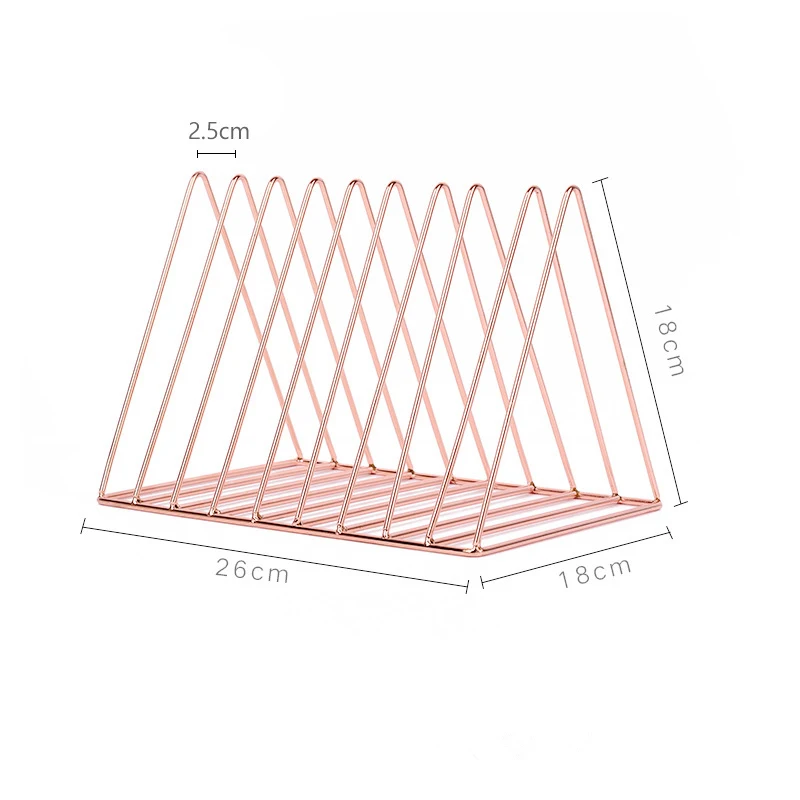 Розовое золото креативная простая 9 сетка книжная полка файл рамка стойка для хранения украшений нордическая железная художественная книжная полка Настольный Органайзер - Цвет: Rose Gold