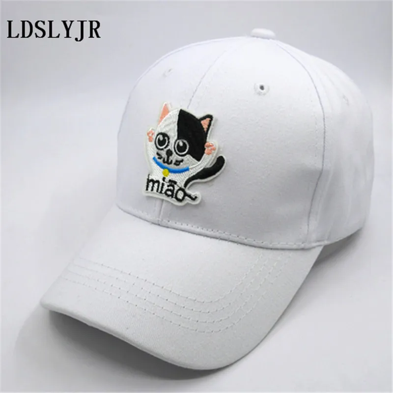 Ldslyjr хлопок Мяо Cat Вышивка Регулируемый Бейсбол Кепки Snapback путешествия Шапки для