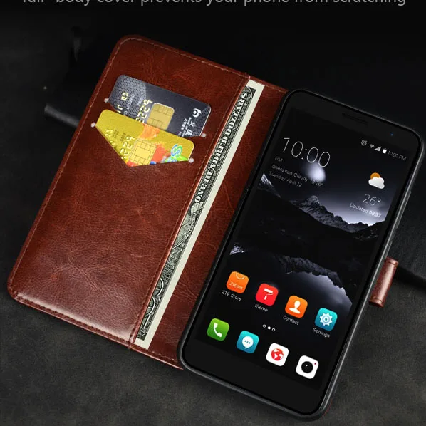 Кожаный флип-чехол Чехол-кошелек для zte A7 Vita Blade A530 чехол для zte V9 Vita A622 Z17 Lite V10