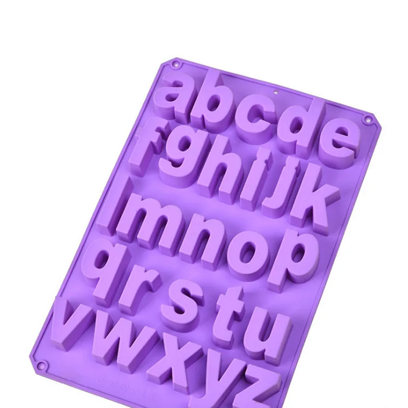 Lowercase английские алфавиты буквы помадка силиконовая форма DIY Форма для желе и