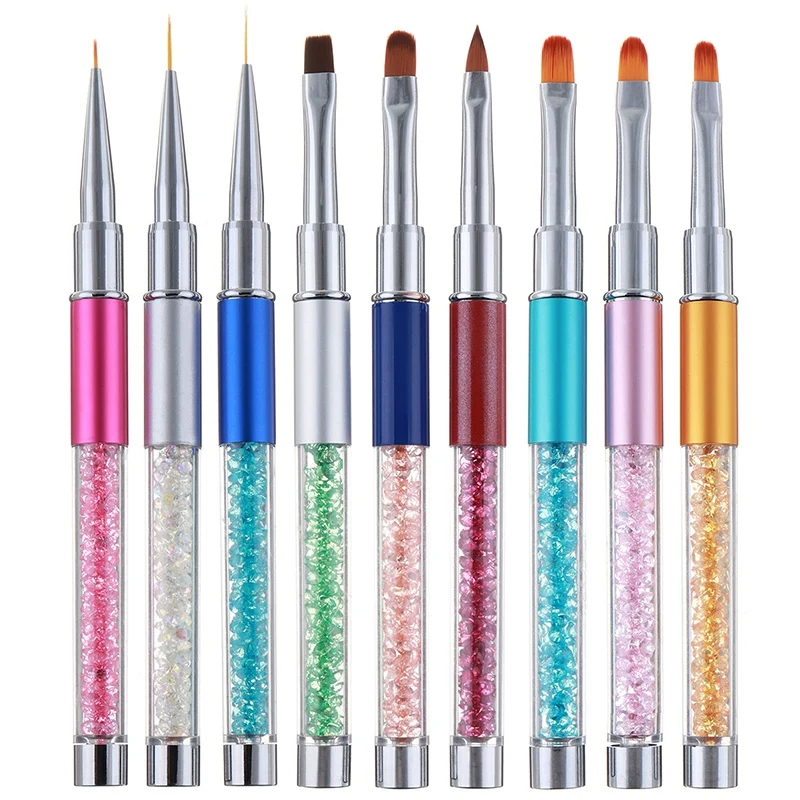 3 шт./компл. акриловый УФ-гель для наращивания ногтей стразы кисть рисования линия