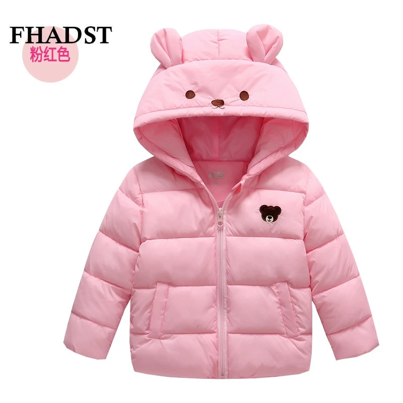 FHADST Лидер продаж с капюшоном зимнее пальто для девочек и мальчиков зимняя куртка