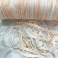 4mm light orange variegated color 100 pure silk woven double face silk ribbons for embroidery handcraft projectgift packing