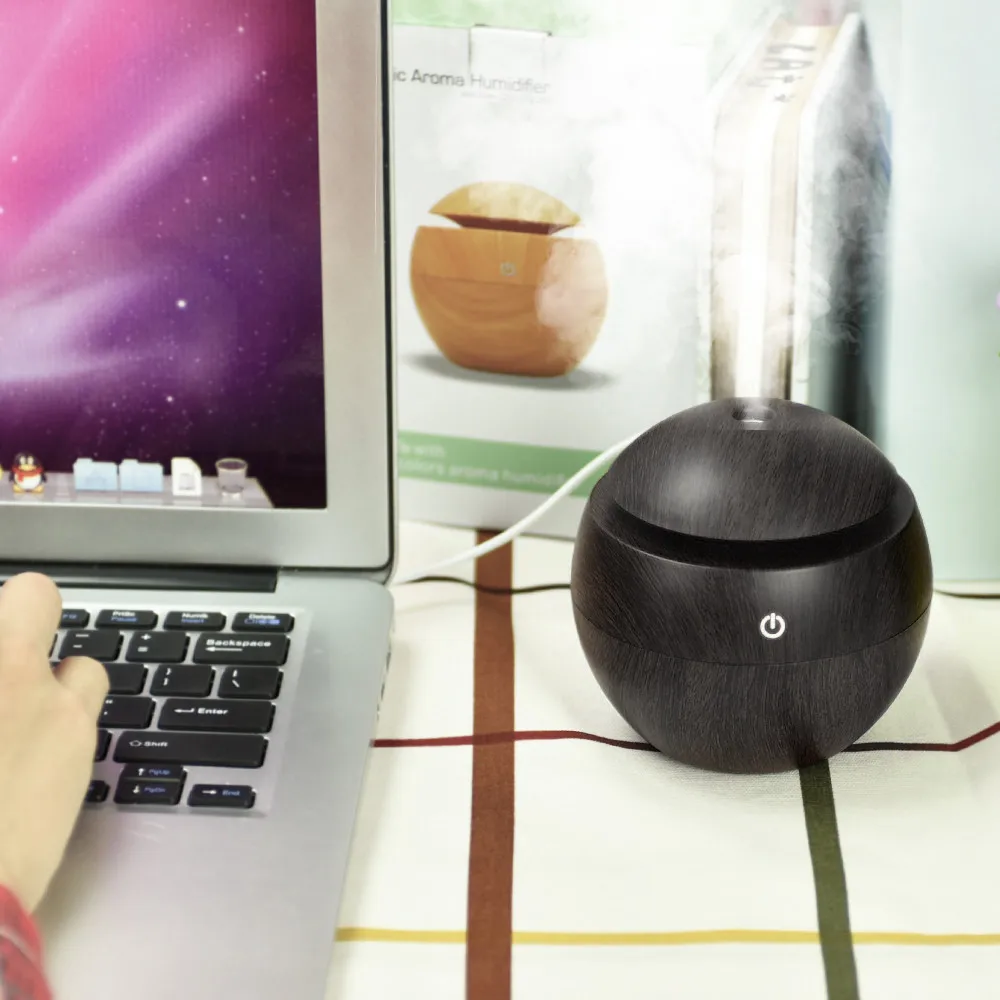 USB увлажнитель для ароматерапии под дерево офисный настольный Mmini парфюмерная
