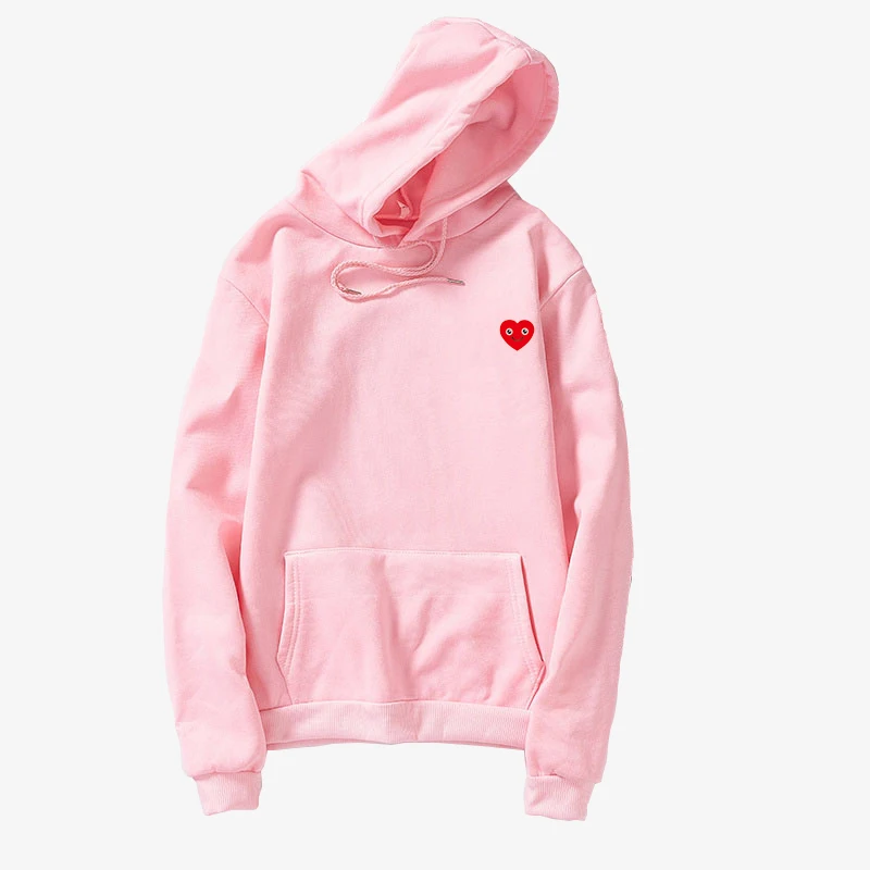 

New Harajuku Oversized Hoodies Women Lovely Kawaii Smil Face Heart Print Hooded Casual Streetwear Loose Fleece Unisex Sweatshirt