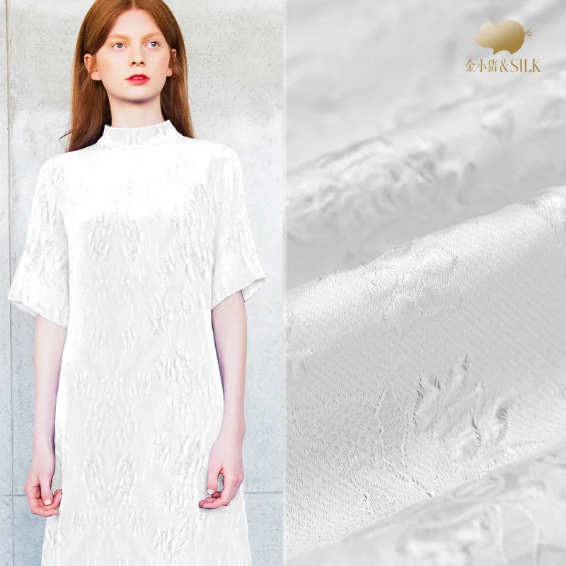 

140 cm jacquard brocade fabric high-end crisp fashion dress brocade satin fabric jacquard fabric dress wholesale cloth