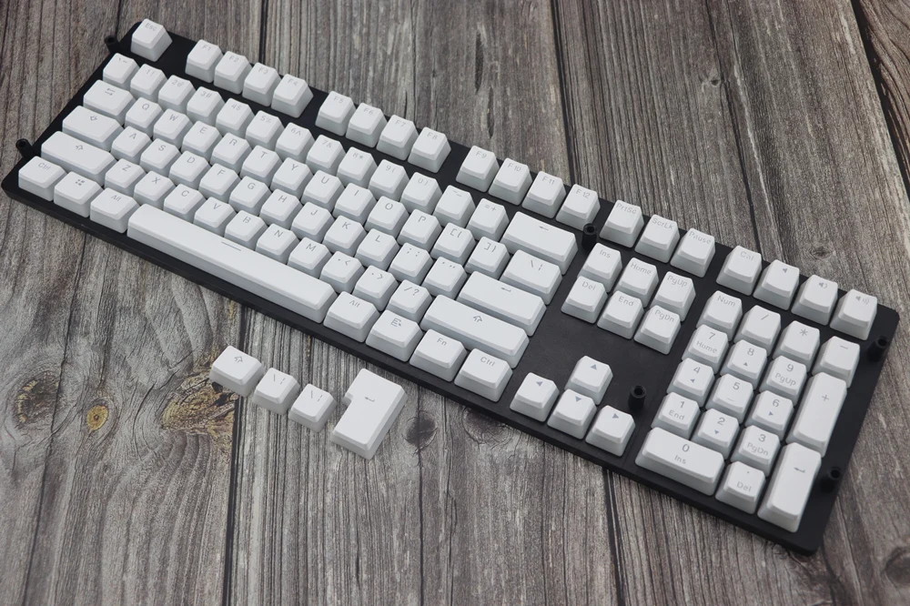 Двойная съемка 108 ключ ANSI макет PBT OEM профиль пудинг Двойная кожа с подсветкой Keycap для механической клавиатуры MX переключатели белый