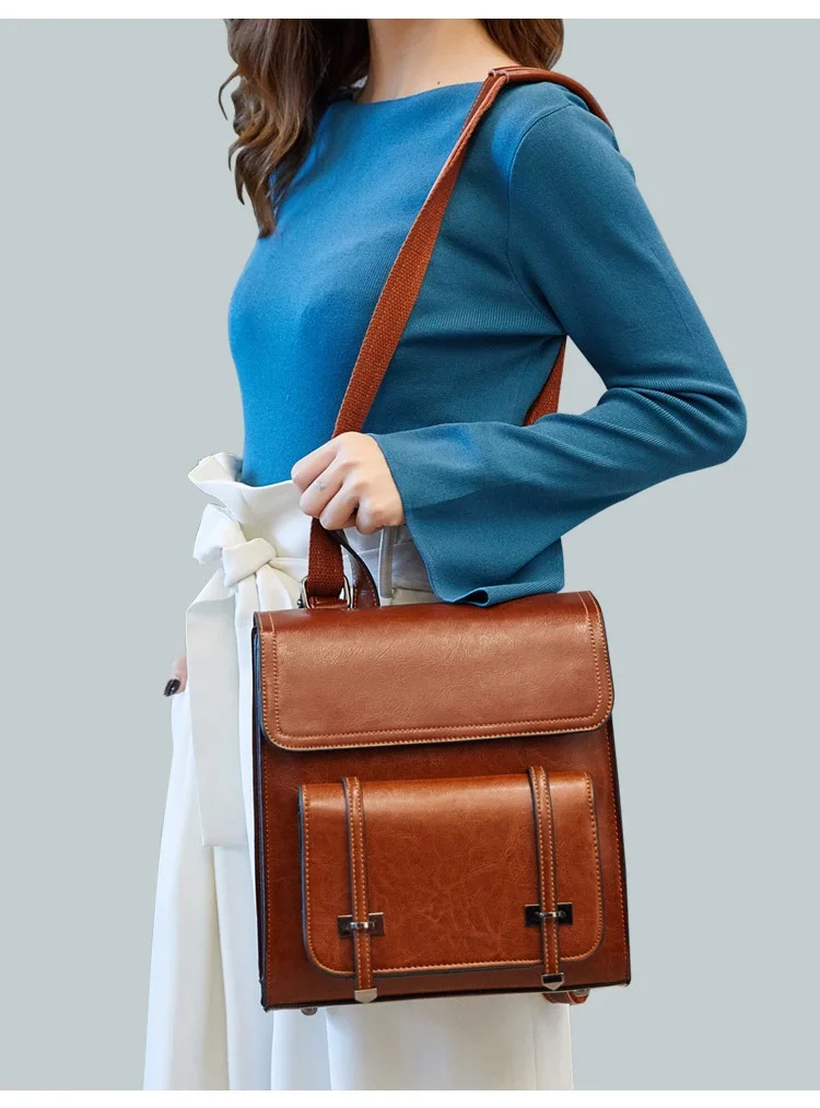 PU Leather Backpack Female Backpacks for Girls Teenagers Backbag Schoolbag for School Bagpack Women Casual Rucksack Daypack Bags