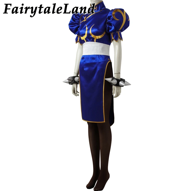 Боевая игра Chun Li косплей костюм карнавальный костюм Хэллоуина Горячая игра Chuhn-lee китайское платье на заказ сексуальный костюм