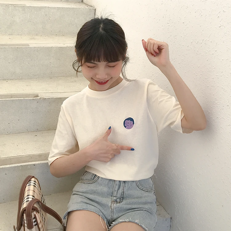 Женская летняя футболка с коротким рукавом 7 цветов|Футболки| |