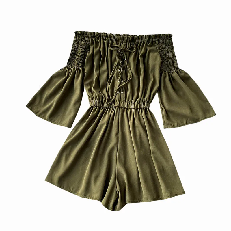 Лето 2019 новые женские комбинезоны спецодежда праздник Slash шеи с открытыми