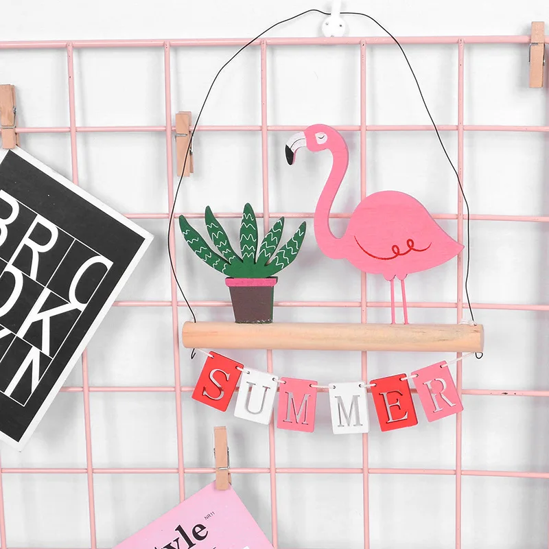 Скандинавское украшение для дома с изображением фламинго подвесное девочек