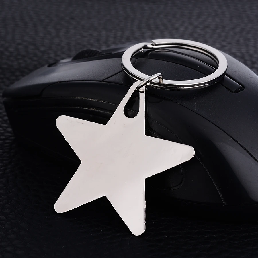 Модный пятиконечный брелок из сплава брелок-звезда кольцевой держатель для