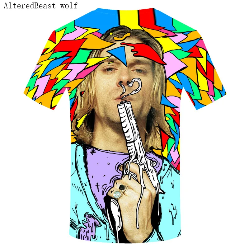 Мужская футболка Nirvana Kurt Cobain, Harajuku Song, лирика, принт в рамке, рок-звук, мужская летняя одежда, негабаритная футболка