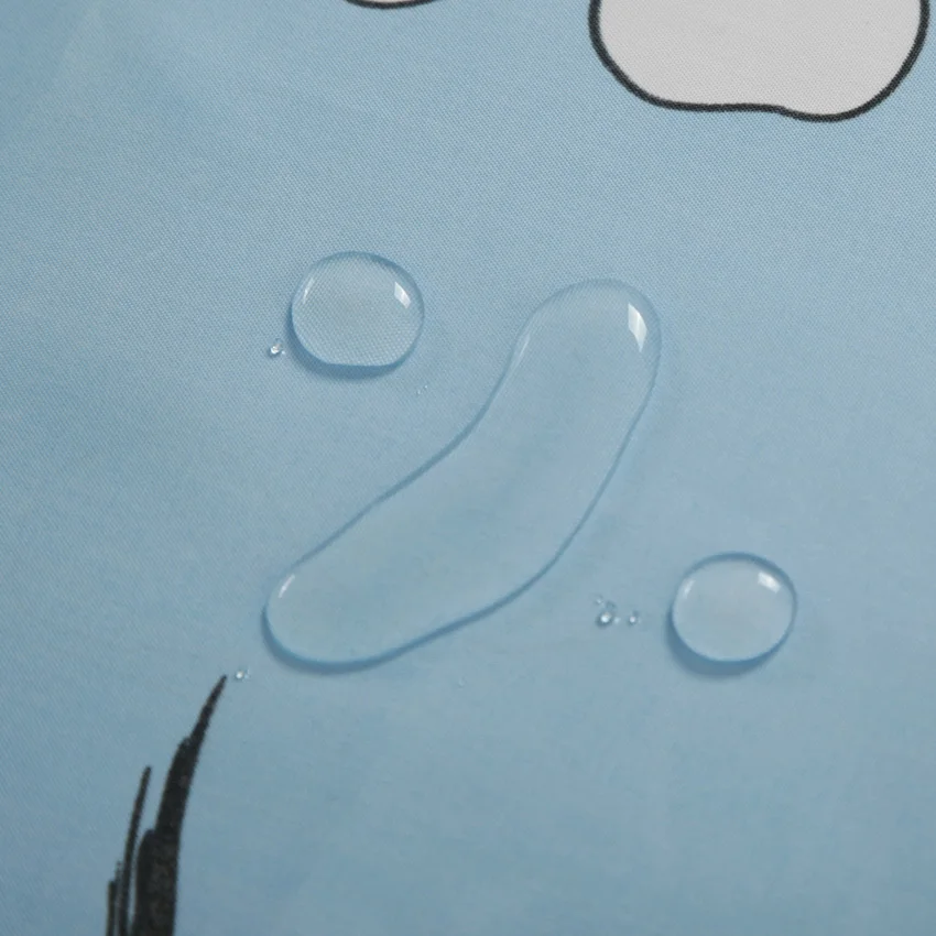 Светло голубая занавеска для душа водонепроницаемая ванны с цветочным принтом чехол очень большой широкий