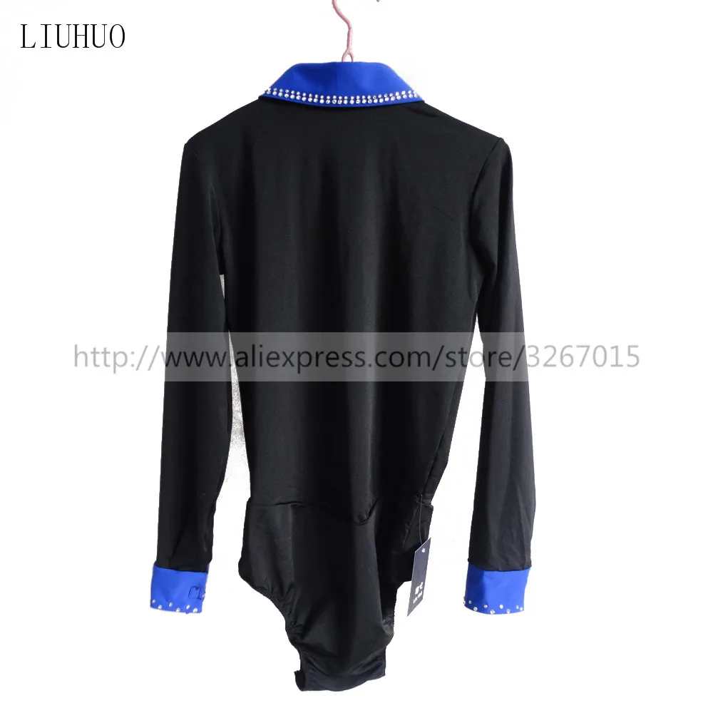 Мужские костюмы для фигурного катания мальчиков одежда Цвет черный синий