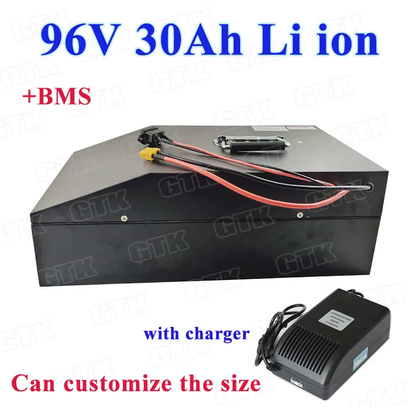Настраиваемый чехол 96V 30Ah 20Ah литий ионный аккумулятор с BMS для RV Мобильная