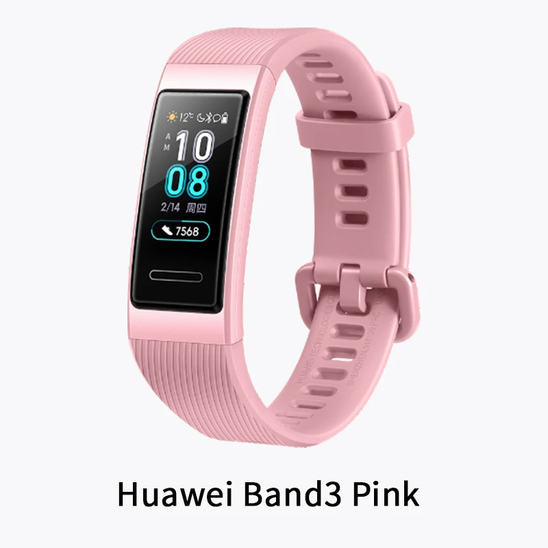 band 3 pink huawei Band 3/3 Pro, смарт-браслет, gps, металлическая рамка, Amoled, цветной сенсорный экран, датчик сердечного ритма, трекер сна - Цвет: band 3 pink