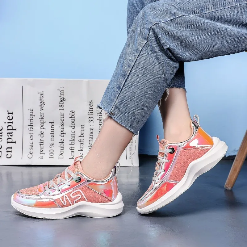 Кроссовки женские со стразами повседневная обувь для бега шикарные криперы