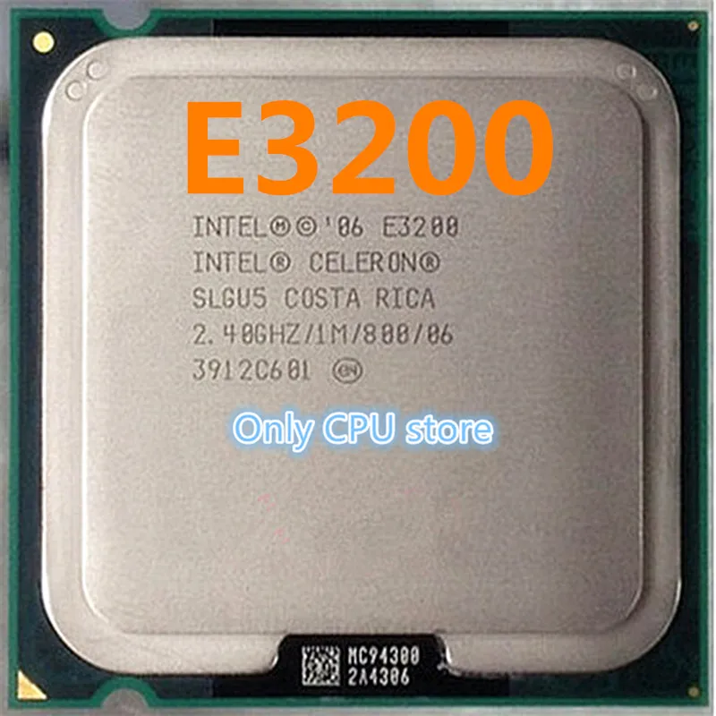 Двухъядерный процессор Intel Celeron E3200 (2 4 ГГц/1 Мб/800 ГГц) Socket 775|Процессоры| |