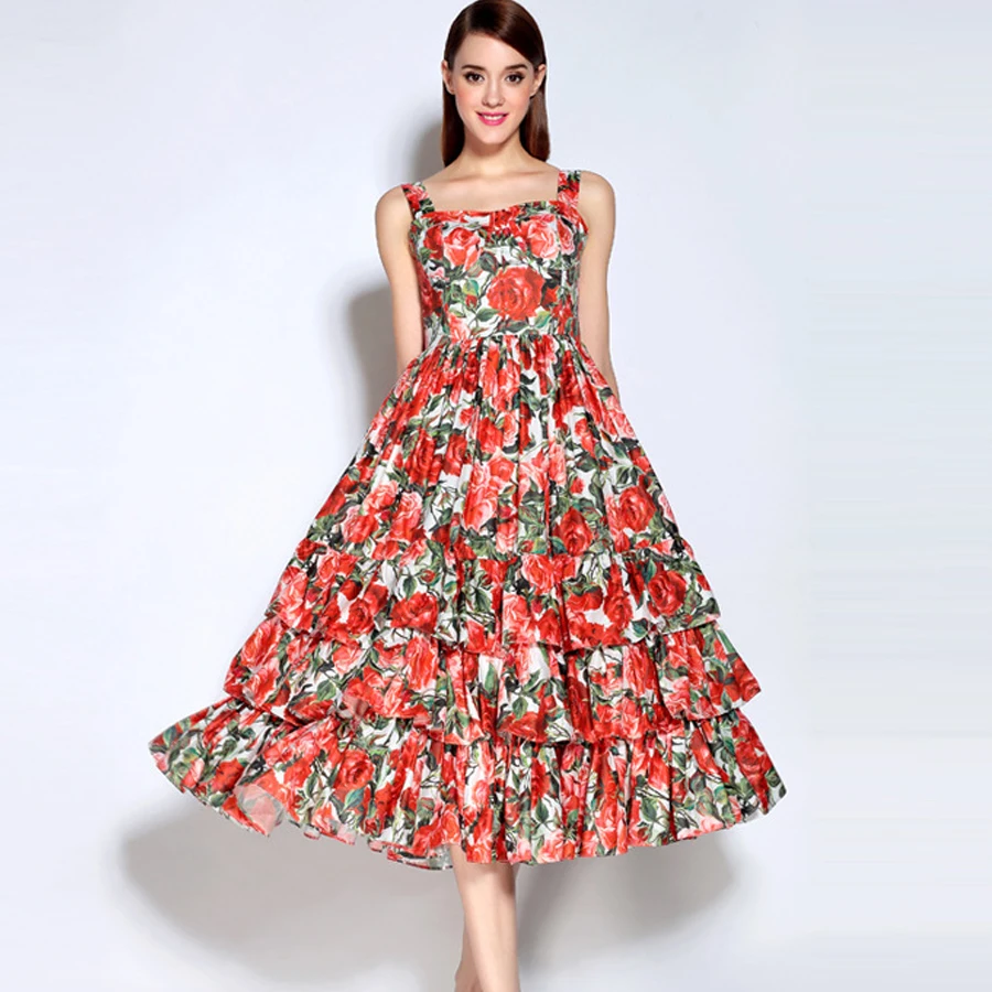 Винтажные Элегантные платья модное красное платье в полоску с принтом для женщин