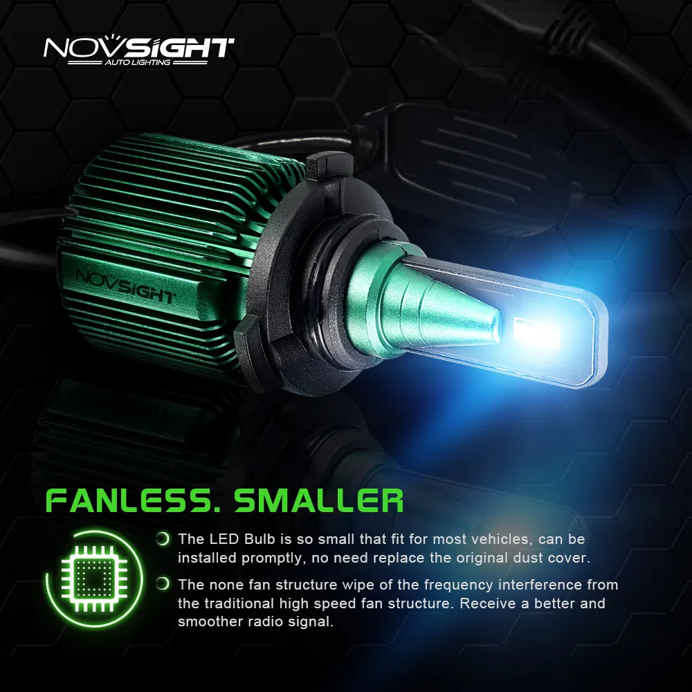 NOVSIGHT новая одежда для маленькой девочки 2 шт H7 светодиодный 10000LM/пара мини-автомобиль лампы для передних фар H4 светодиодный H11 H13 9005 9006 фары HB3 HB4 авто светодиодный лампы