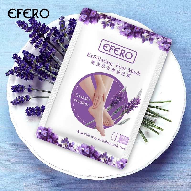 Efero/2 пары = 4 шт.; отшелушивающая маска для ног лаванды; детские носки для ухода за кожей ног; красивые носки для ног для педикюра; увлажняющие носки для ног