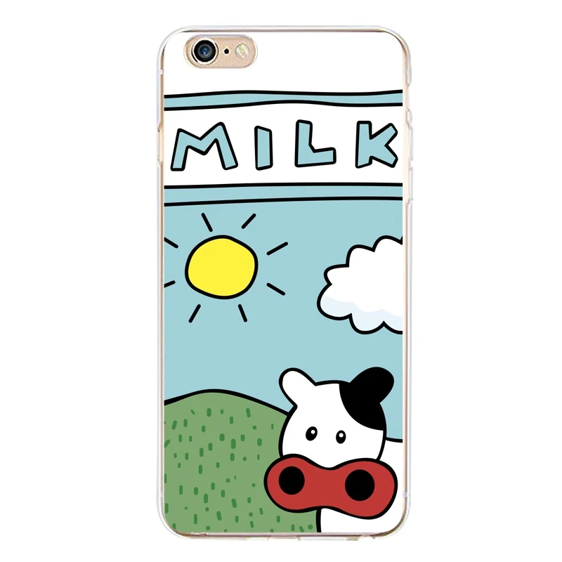 Flora Coque Soft Clear TPU Phone Case For iPhone 4/4s 5 5s 6 6plus 7 8plus x Luxury Cactus Painted Cow Free Shipping | Мобильные