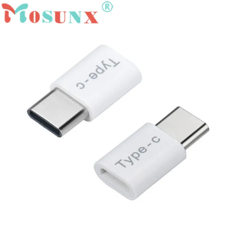 Mosunx 1 шт. USB-C Type-C к Micro USB адаптер для зарядки данных Huawei P9 подарок Feb 5 Прямая
