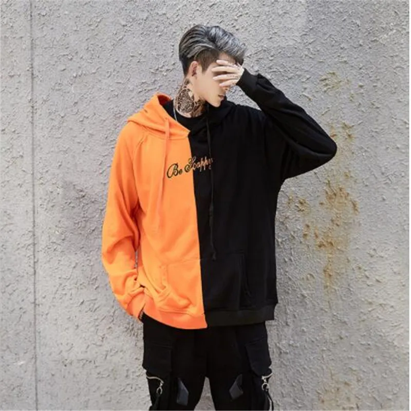 Толстовки Готический черный белый цвет пальто рок oversize-худи Хэллоуин осень