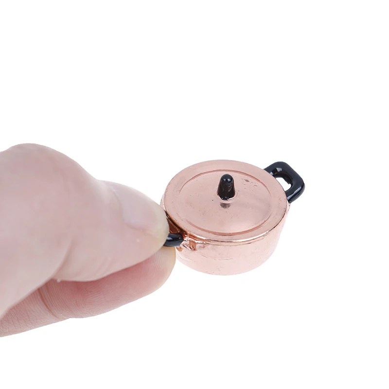 

1/12 Dollhouse Miniature Accessories Mini Pot with Furnace Simulation Miniature Kitchenware Model Toy for Doll Home Decoration