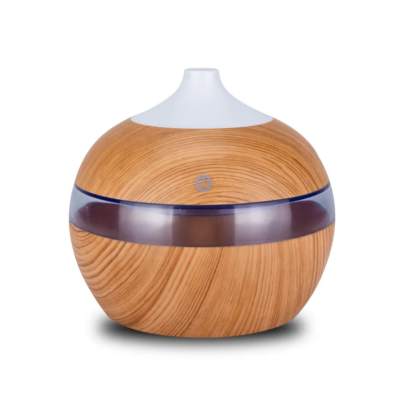 Light wood KEBEIER, 300 мл, мини-usb, увлажнитель воздуха, эфирные масла, диффузоры, деревянный Электрический увлажнитель, светодиодный, Ночной светильник, тумана для дома - Цвет: Light wood