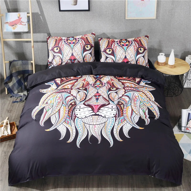 

2017 Hot Home Textiles Bedding Set 3pcs Digital Printing European Style Down Feather Set 3D Bedding Set King / Queen / Twin Size